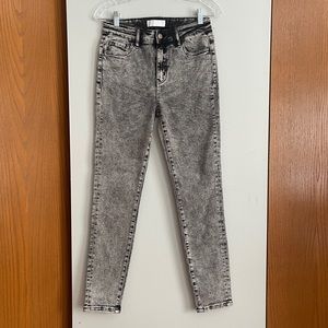 Vervet Black Acid Wash High Rise Jeans